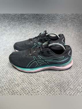 Asics Gel-Cumulus Black Teal Running Shoes Size 10.5 Women’s
